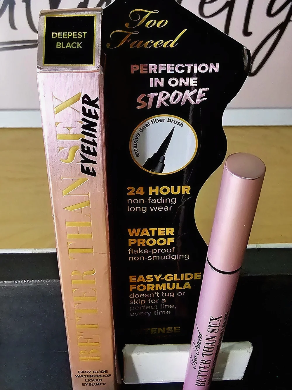 Too Faced Pink & Gold Makeup Bag Set with All Of The Essentials